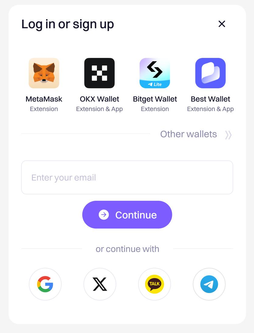 Wallet list configuration